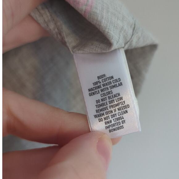 Bonobos Men's Slim Fit Pink Flamingo Button Down Shirt Size S Gray Casual Spring - Picture 6 of 8